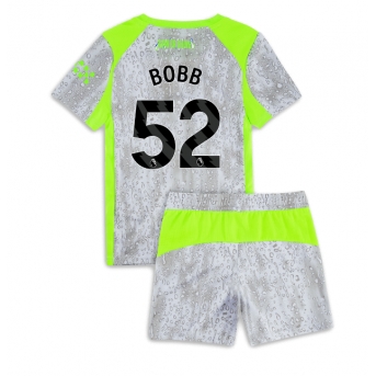 Billige Fotballdrakt Manchester City Oscar Bobb #52 Replika Tredjedraktsett Barn 2025-26 Kortermet (med bukser)